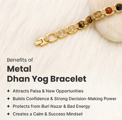 Rinmukteshwar Siddh Metal Dhan Yog™ Bracelet (Gold Plated)
