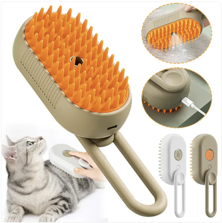 STEAM MASSAGE, Grooming BRUSH for Pets - Buy 1, Get 1  FREE